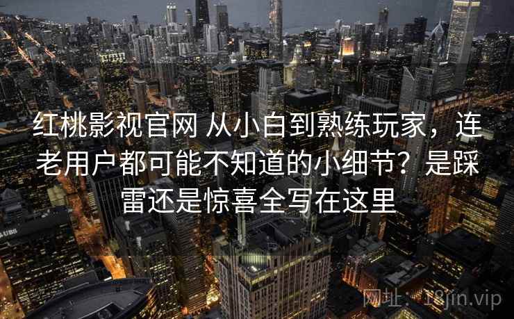 红桃影视官网 从小白到熟练玩家，连老用户都可能不知道的小细节？是踩雷还是惊喜全写在这里