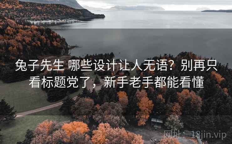 兔子先生 哪些设计让人无语?别再只看标题党了,新手老手都能看懂 兔子先生 哪些设计让人无语?别再只看标题党了,新手老手都能看懂