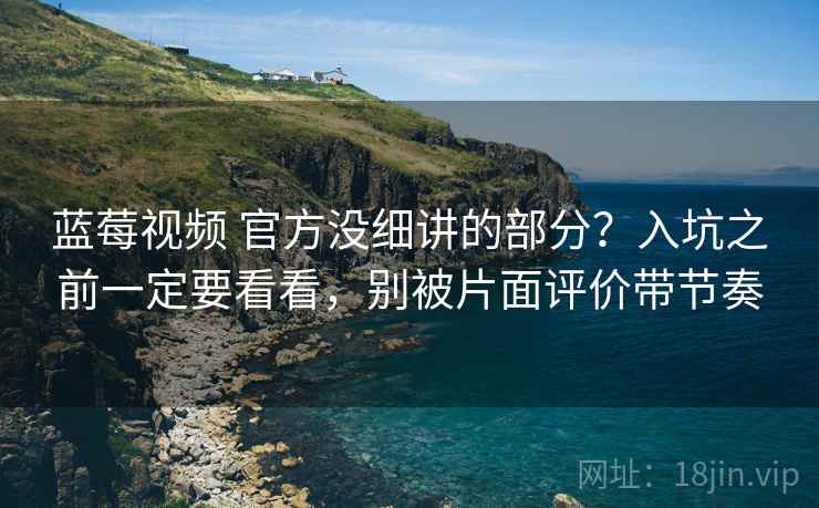 蓝莓视频 官方没细讲的部分？入坑之前一定要看看，别被片面评价带节奏