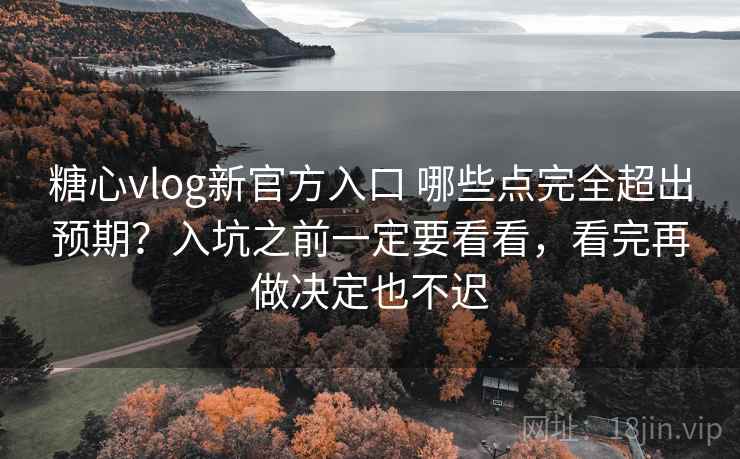 糖心vlog新官方入口 哪些点完全超出预期？入坑之前一定要看看，看完再做决定也不迟